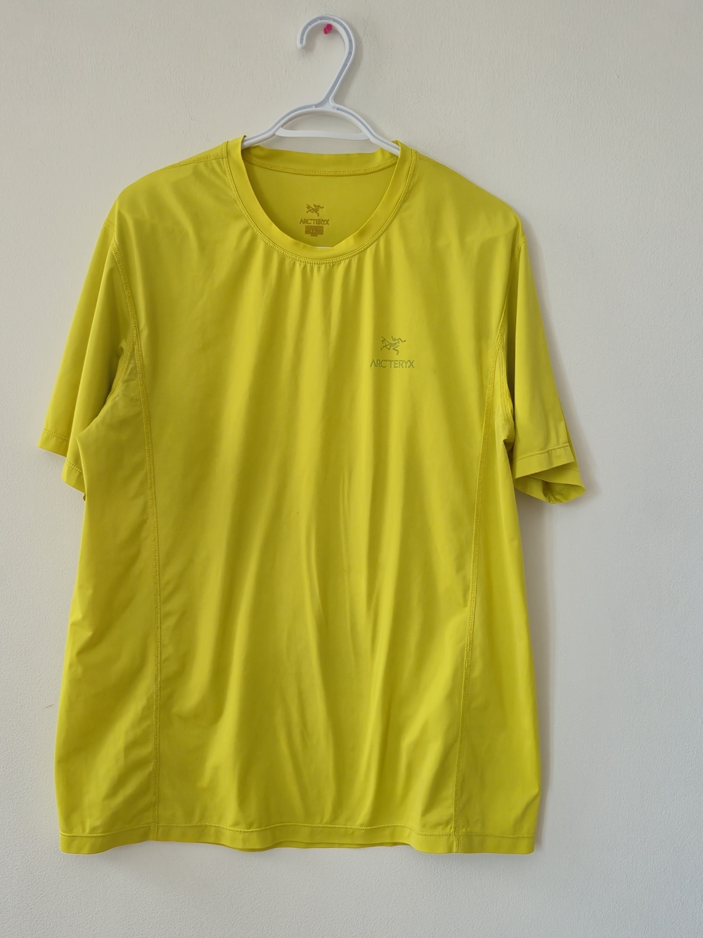 Arc'teryx Gorpcore Neon Lime Green Short Sleeve Performance Hiking Tee